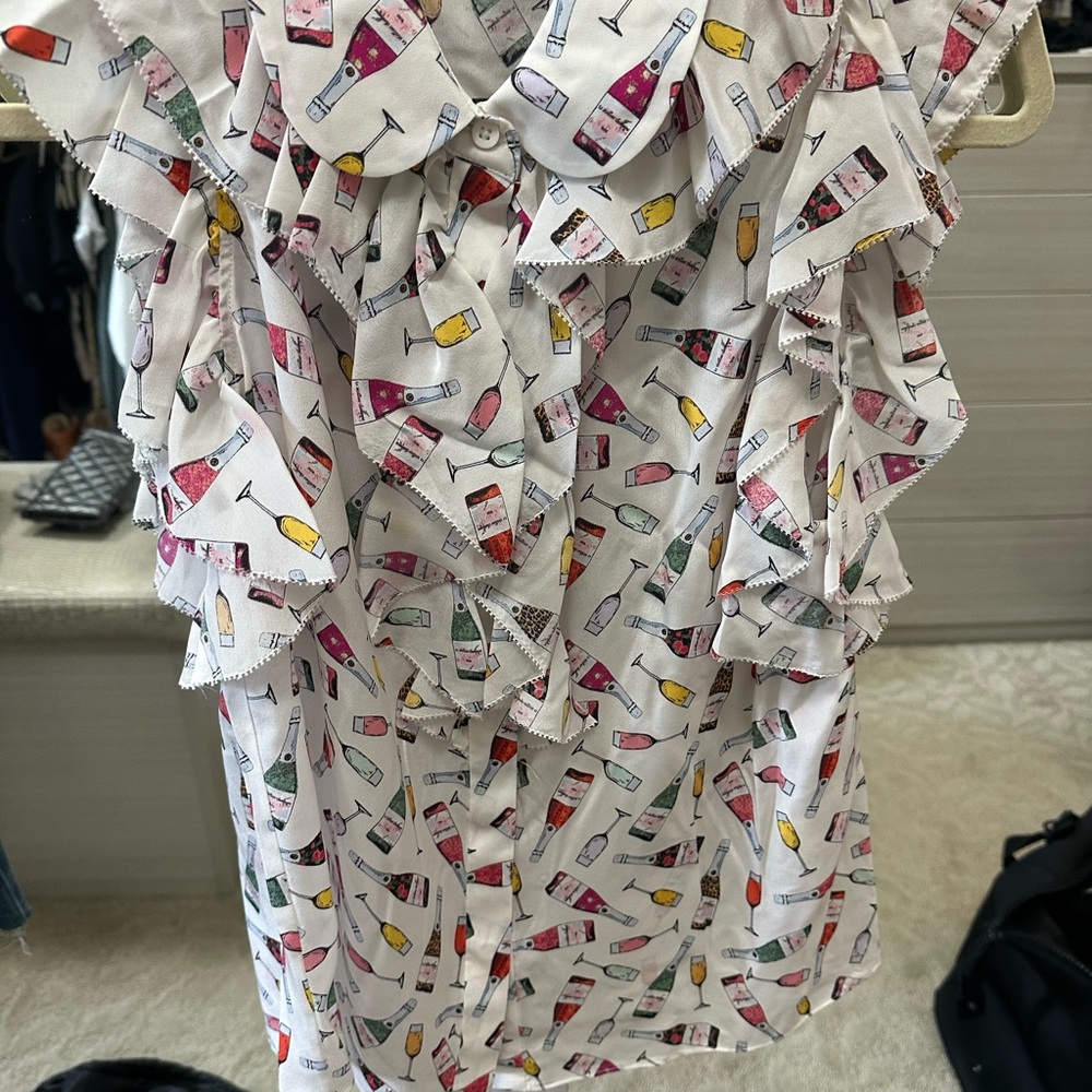 Adorable “cocktail” blouse - Alice and Olivia, like new- worn once. Size small.